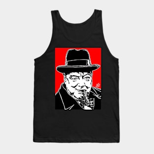 WINSTON CHURCHILL ink and acrylic portrait Tank Top